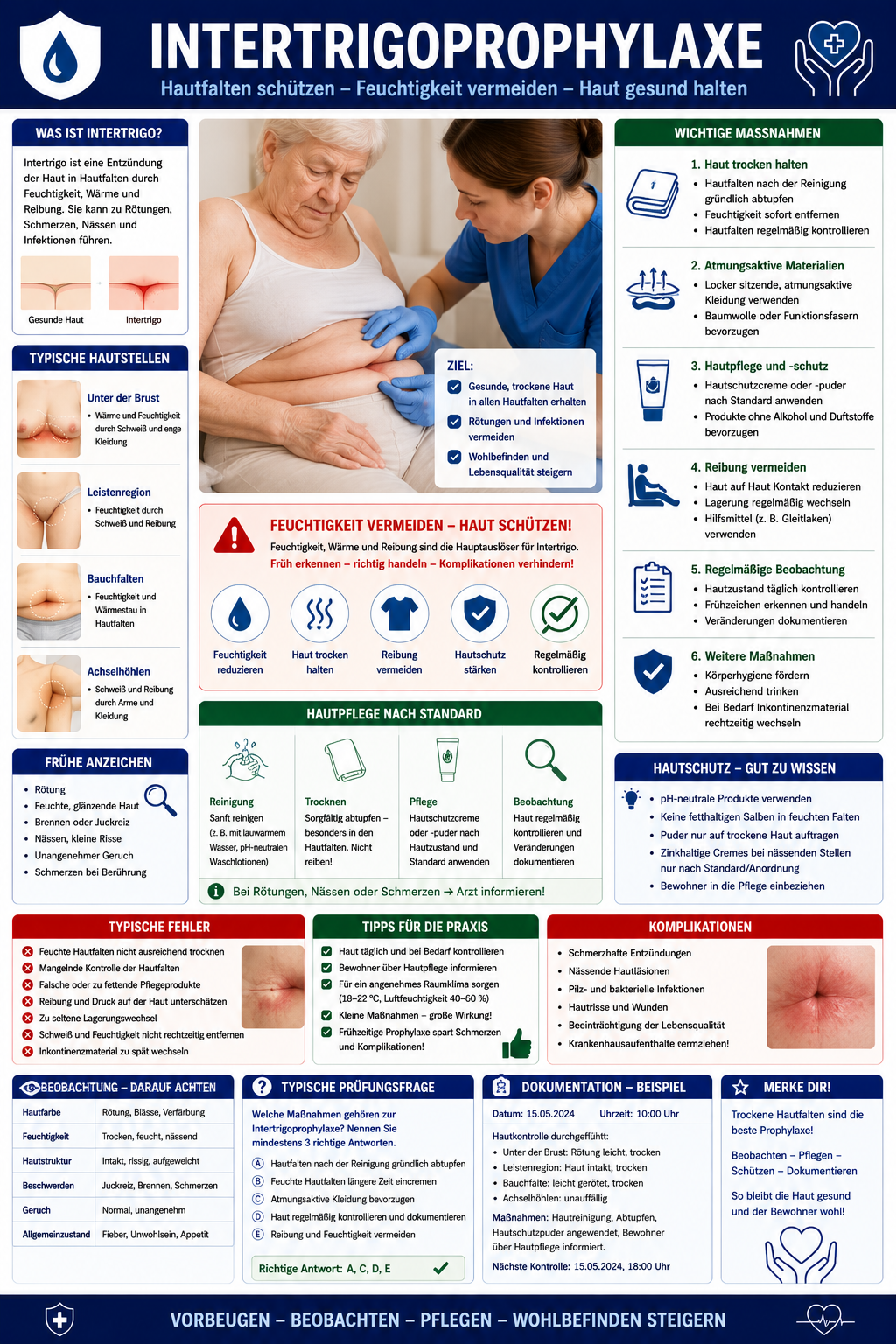 Intertrigoprophylaxe Lernkarte